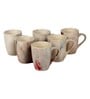 Printed Glossy 250ml White Ceramic (Set of 6) Coffee Mug