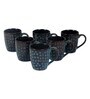 Printed Glossy 250ml Brown & Blue Ceramic (Set of 6) Coffee Mug