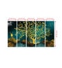 Byzantine Multicolour Canvas Framed Wildlife Art Panel Set of 5