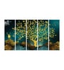 Byzantine Multicolour Canvas Framed Wildlife Art Panel Set of 5