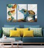 Fame Multicolour Canvas Framed Wildlife Art Panel Set of 3