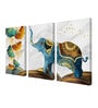 Fame Multicolour Canvas Framed Wildlife Art Panel Set of 3