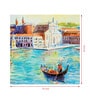 Printed Multicolor Beautiful Nature View With Boat (Set Of 1) Canvas Wall