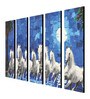 Knight Multicolour Canvas Framed Wildlife Art Panel Set of 5