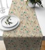 Cream Poly Cotton (13 x 60) Floral Printed Table Runner