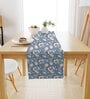 Blue Poly Cotton (13 x 60) Floral Printed Table Runner