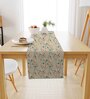 Cream Poly Cotton (13 x 72) Floral Printed Table Runner