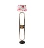 Lorelai Red Cloth Shade Shelf Floor Lamp With Iron Base