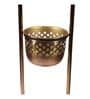 Lorelai Red Cloth Shade Shelf Floor Lamp With Iron Base