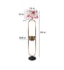 Lorelai Red Cloth Shade Shelf Floor Lamp With Iron Base