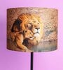 Intricate Multicolour Silk Printed Lampshade