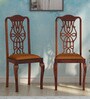 Cadney Sheesham Wood Dining Chair In Honey Oak Finish (Set Of 2)
