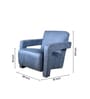 Prism Fabric Lounge Chair In Blue Color