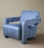 Prism Fabric Lounge Chair In Blue Color