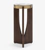 Prism Glass Top End Table In Gaj Finish Acacia Finish