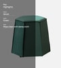 Prism Velvet Pouffe In Green Colour