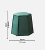 Prism Velvet Pouffe In Green Colour