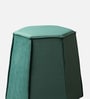 Prism Velvet Pouffe In Green Colour
