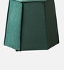 Prism Velvet Pouffe In Green Colour