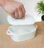 Prisma Rectangle Casserole   14cm | 400ml | Premium Porcelain Oven-to-Table Dish
