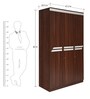 Pristina 3 Door Wardrobe in Walnut Finish