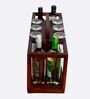 Mareita Brown Mango Wood Wine Bottle Holder
