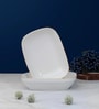 Pristine Gold rim Big Rectangle bowl 17cm Set of 2