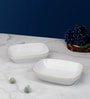 Pristine Gold rim Big Rectangle bowl 17cm Set of 2