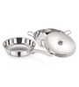 Stainless steel Induction Bottom Cookware -Set of 2 with 1 Stainless Steel lid