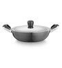 Home Creastions Hard Anodisad Ind Comp Kadahi With SS Lid- 3.5 Ltr