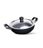 Home Creastions Hard Anodisad Ind Comp Kadahi With SS Lid- 3.5 Ltr