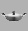 Home Creastions Hard Anodisad Ind Comp Kadahi With SS Lid- 3.5 Ltr