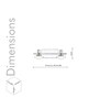 Prive 2 Light Flush Wall Picture Light In Black, Brass & Frosted White Finish