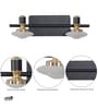 Prive 2 Light Flush Wall Picture Light In Black, Brass & Frosted White Finish