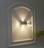 Prive 2 Light Flush Wall Picture Light In Black, Brass & Frosted White Finish