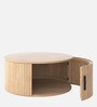 Swat Coffee Table With Storage In Natural Wood Finish