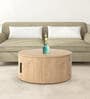 Swat Coffee Table With Storage In Natural Wood Finish
