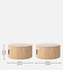 Swat Coffee Table With Storage In Natural Wood Finish