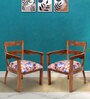 Projakto Arm Chair (Set of 2) in Brown Colour