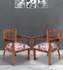 Projakto Arm Chair (Set of 2) in Brown Colour