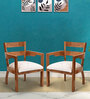 Projakto Arm Chair (Set of 2) in Teak Colour
