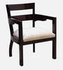 Projakto Teak Wood Arm Chair In Brown Finish (Set of 2)
