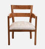 Projakto Teak Wood Arm Chair In Teak Finish (Set of 2)