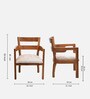 Projakto Teak Wood Arm Chair In Teak Finish (Set of 2)