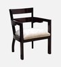 Projakto Teak Wood Living Room Chair In Brown Finish