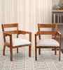 Projakto Teak Wood Living Room Chair In Teak Finish