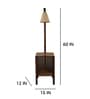 Prominence Brown Wooden Shelf Floor Lamp with brown base