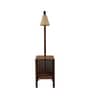 Prominence Brown Wooden Shelf Floor Lamp with brown base