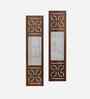 Promys Set of Two Wall Mirror Brown Maple