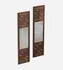 Promys Set of Two Wall Mirror Brown Maple
